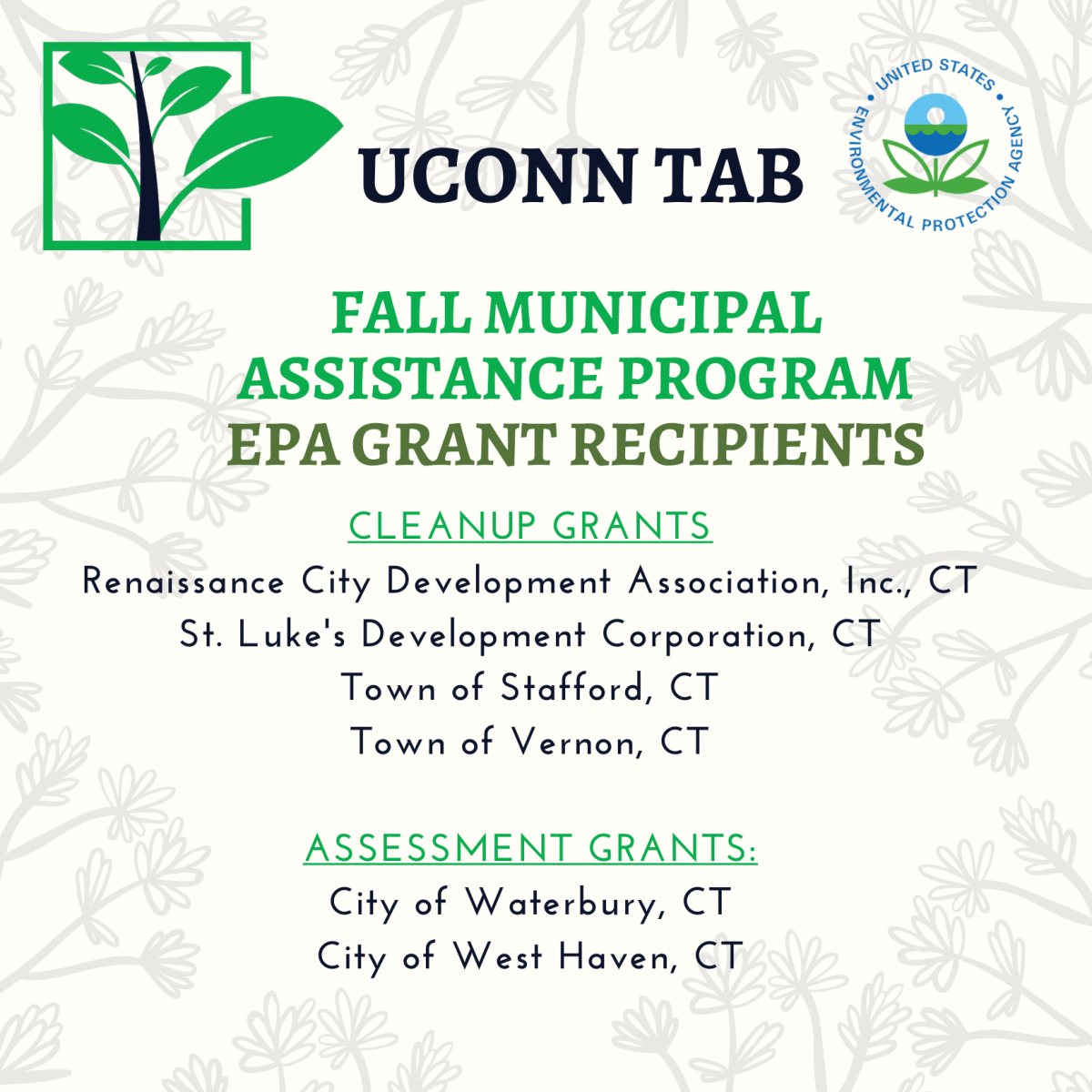 Fall MAP EPA Grant Recipients Technical Assistance for Brownfields